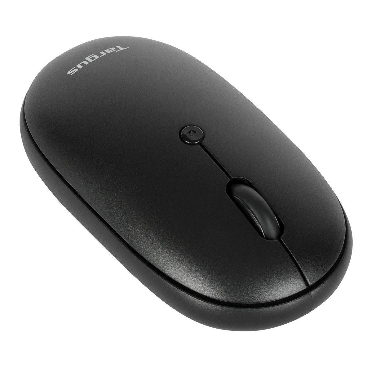 Targus Compact Multi-Device Bluetooth 5.0 & 2.4GHz Antimicrobial Wireless Mouse – Black | AMB581GL Keyboard & Mouse Targus