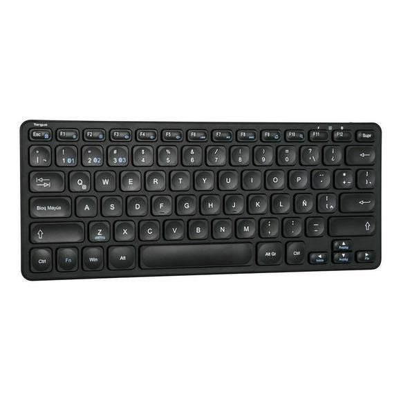 Targus Compact Multi-Device Bluetooth 5.1 Keyboard – Spanish QWERTY, Black | AKB862ES Keyboard & Mouse Targus