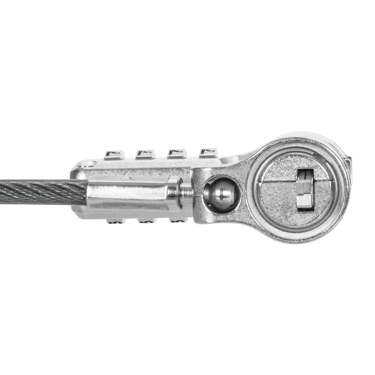 Targus DEFCON Universal 4-Digit Combination Laptop Security Lock with 2m Cable – Silver | ASP96GLX-S Cable Accessory Targus