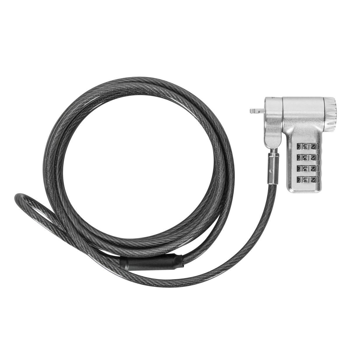 Targus DEFCON Universal 4-Digit Combination Laptop Security Lock with 2m Cable – Silver | ASP96GLX-S Cable Accessory Targus