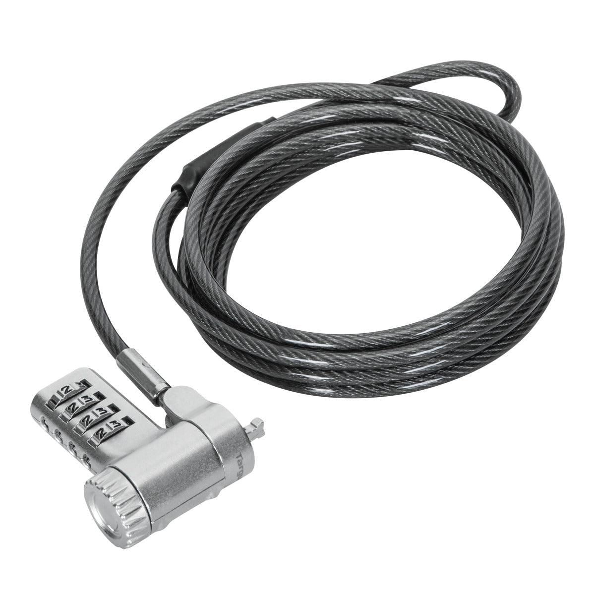 Targus DEFCON Universal 4-Digit Combination Laptop Security Lock with 2m Cable – Silver | ASP96GLX-S Cable Accessory Targus