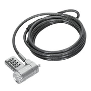 Targus DEFCON Universal 4-Digit Combination Laptop Security Lock with 2m Cable – Silver | ASP96GLX-S Cable Accessory Targus
