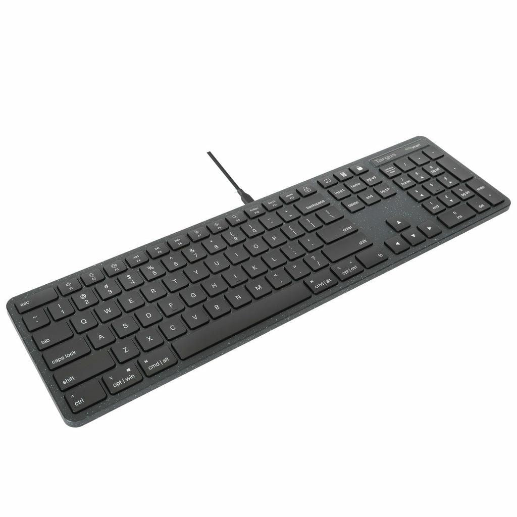 Targus EcoSmart Full-Size Wired USB-A Keyboard with Nordic Layout – Black | AKB874NO Keyboard & Mouse Targus
