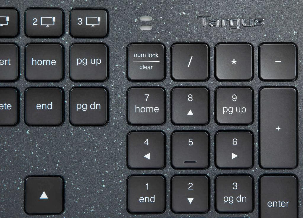 Targus EcoSmart Solar-Powered Bluetooth 5.0 Keyboard – French AZERTY, Black | AKB868FR Keyboard & Mouse Targus