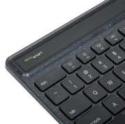 Targus EcoSmart Solar-Powered Bluetooth 5.2 Wireless Keyboard with UK Layout – Black | AKB868UK Keyboard & Mouse Targus