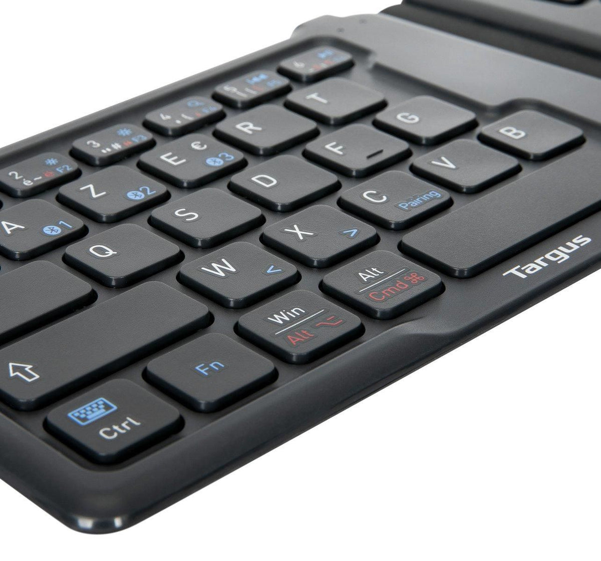 Targus Folding Ergo Bluetooth 5.1 Antimicrobial Keyboard – French AZERTY, Black | AKF003FR Keyboard & Mouse Targus