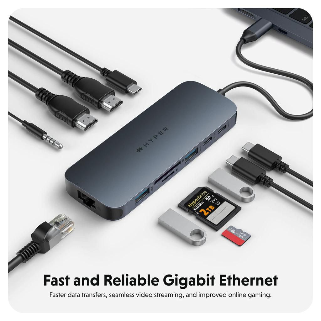 Targus HyperDrive Next 11-Port USB-C Hub with Dual 4K 60Hz HDMI & 140W PD | HD4006GL Interface Hubs Targus
