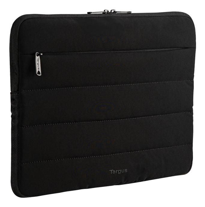 Targus Puffer 13–14" Laptop Sleeve with Plush Lining & Front Pocket – Black | TBS976GL Bag & Case Targus