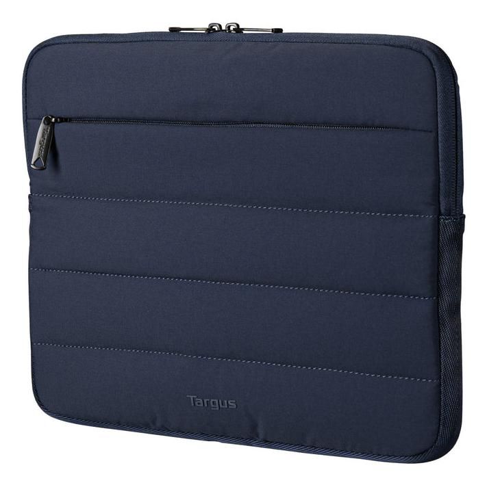 Targus Puffer 13–14" Laptop Sleeve with Plush Lining & Front Pocket – Blue | TBS97602GL Bag & Case Targus
