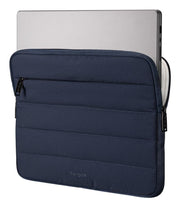 Targus Puffer 13–14" Laptop Sleeve with Plush Lining & Front Pocket – Blue | TBS97602GL Bag & Case Targus