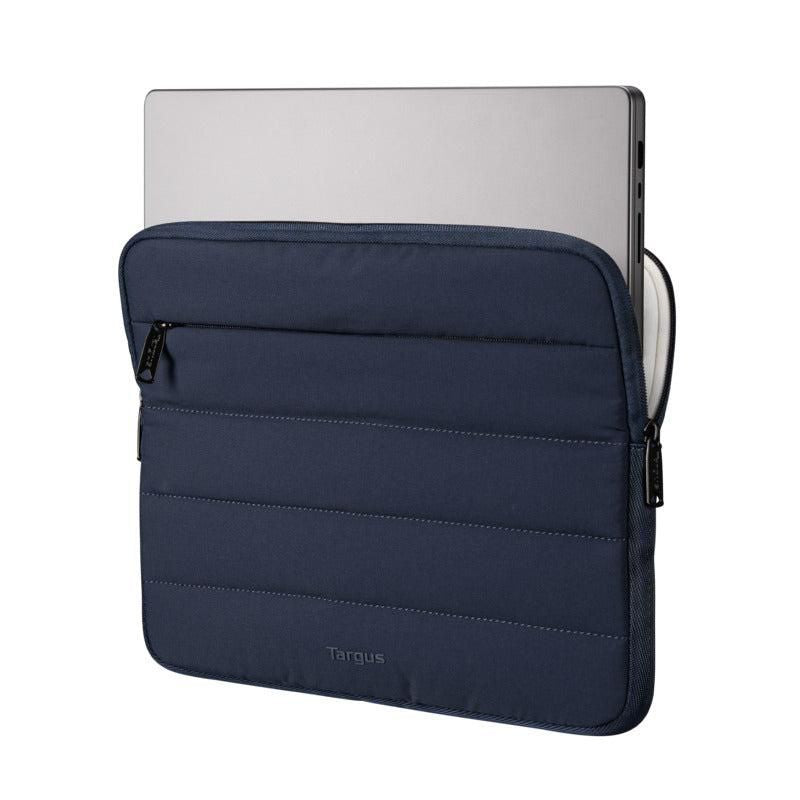 Targus Puffer 15–16" Laptop Sleeve with Plush Lining & Front Pocket – Blue | TBS97502GL Bag & Case Targus