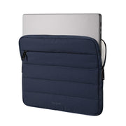 Targus Puffer 15–16" Laptop Sleeve with Plush Lining & Front Pocket – Blue | TBS97502GL Bag & Case Targus