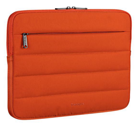 Targus Puffer 15–16" Laptop Sleeve with Plush Lining & Front Pocket – Orange | TBS97508GL Bag & Case Targus