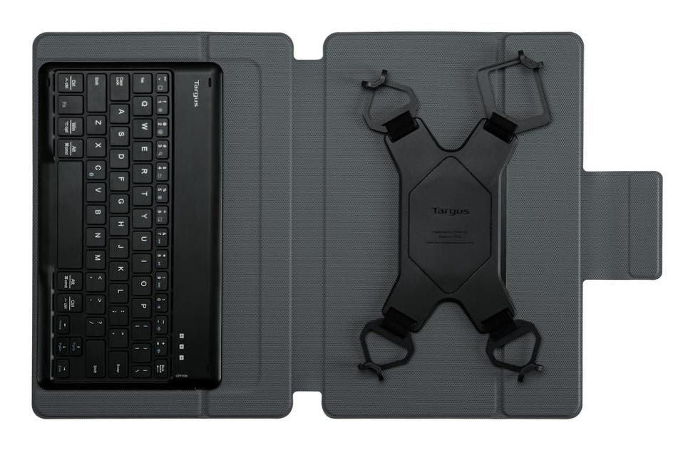 Targus Safe Fit 9–11.5" Universal Rotating Tablet Case with Bluetooth Keyboard | THZ998NO Tablet Case Targus