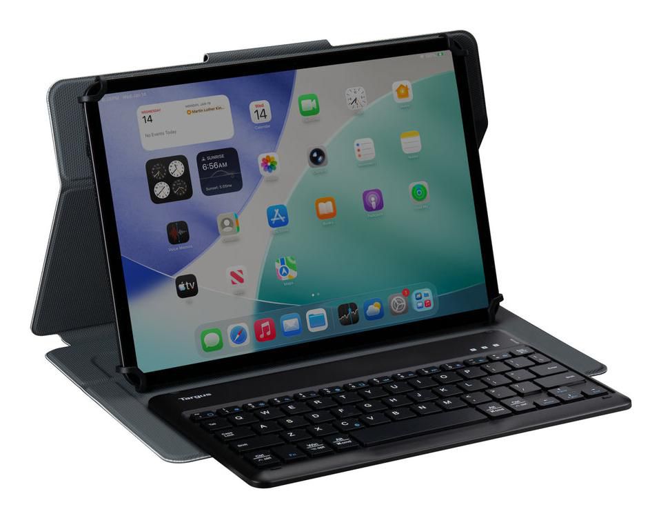 Targus Safe Fit 9–11.5" Universal Rotating Tablet Case with Bluetooth Keyboard | THZ998NO Tablet Case Targus