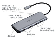 Targus USB-C Dual 4K HDMI Mobile Dock with 140W Power Delivery – Grey | DOCK427GL Laptop Docks & Port Replicators Multibrackets