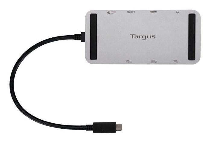Targus USB4 Compact Docking Station with Dual 4K/8K HDMI & 140W Power Delivery – Silver | DOCK429GL USB Hub & Docking Station Targus