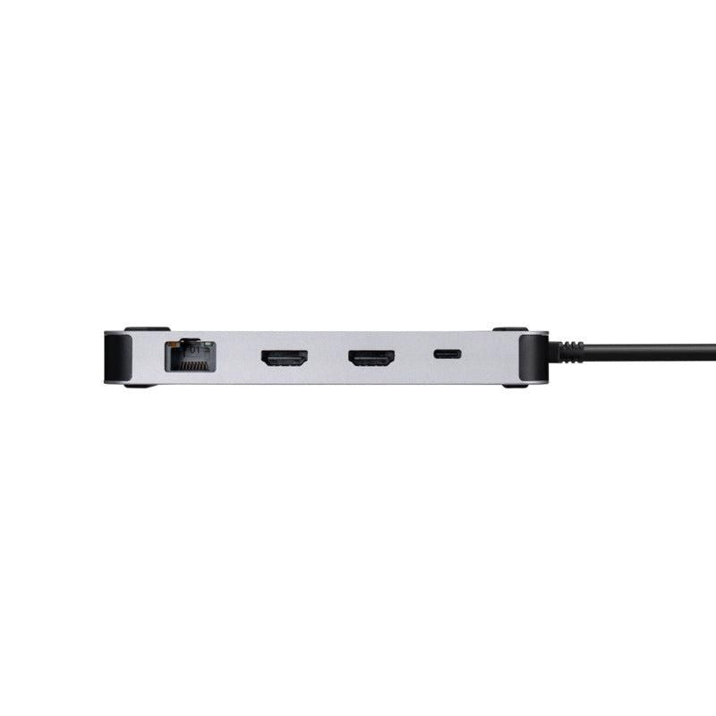Targus USB4 Compact Docking Station with Dual 4K/8K HDMI & 140W Power Delivery – Silver | DOCK429GL USB Hub & Docking Station Targus