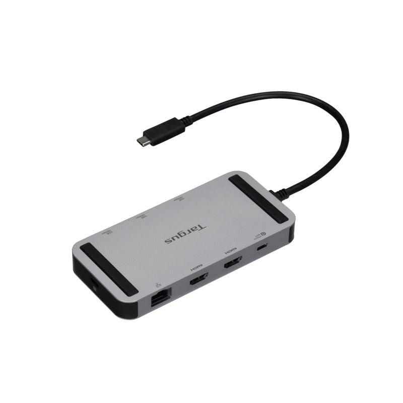 Targus USB4 Compact Docking Station with Dual 4K/8K HDMI & 140W Power Delivery – Silver | DOCK429GL USB Hub & Docking Station Targus