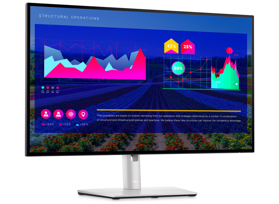 DELL U2722D 27" 60Hz 5ms QHD Desktop Monitor Desktop Monitors Dell