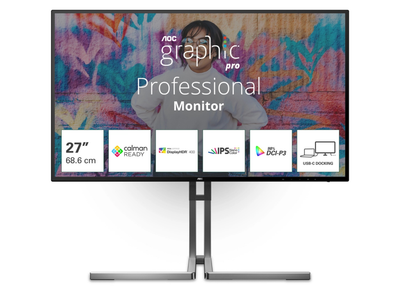 AOC U27U3CV 27" 60Hz 4ms 4K Ultra HD Desktop Monitor Desktop Monitor AOC