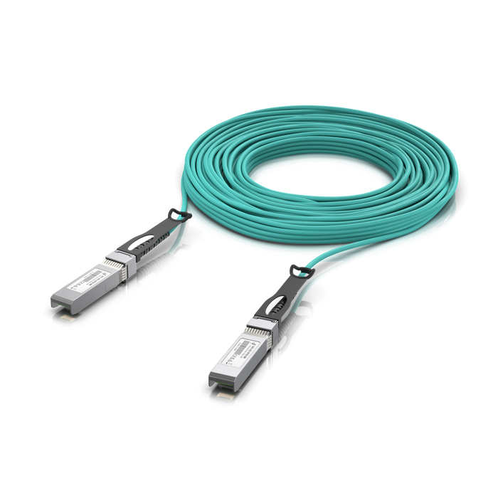 Ubiquiti Networks 30 m InfiniBand & Fibre Optic Cable Aqua Colour | UACC-AOC-SFP28-30M