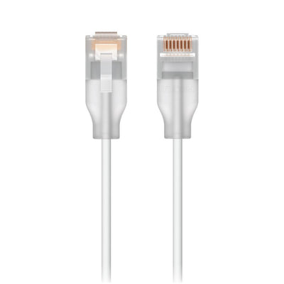 Ubiquiti Networking Cable Translucent White Cat6 | UACC-CABLE-PATCH-EL-0.15M-W-24 LAN / Ethernet Cable Ubiquiti