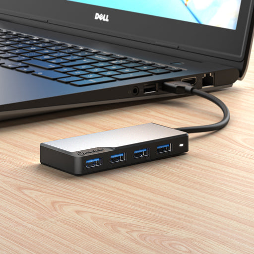 Alogic UAFUUA-SGR USB-A Fusion SWIFT 4-in-1 Hub - 4 x USB-A (USB 3.0) - Space Grey