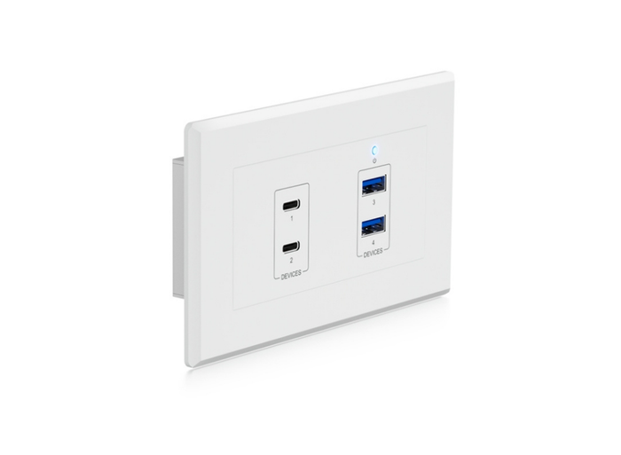 BluStream USB 3.2 Gen1 HDBaseT™ Extender EU Wall Plate - Device | UEX3D-WP-EU Wallplate BluStream
