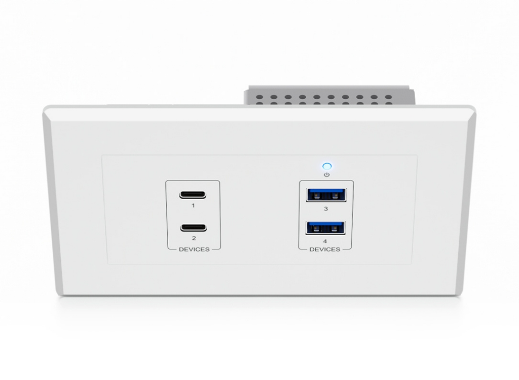 BluStream USB 3.2 Gen1 HDBaseT™ Extender EU Wall Plate - Device | UEX3D-WP-EU Wallplate BluStream