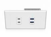 BluStream USB 3.2 Gen1 HDBaseT™ Extender EU Wall Plate - Device | UEX3D-WP-EU Wallplate BluStream