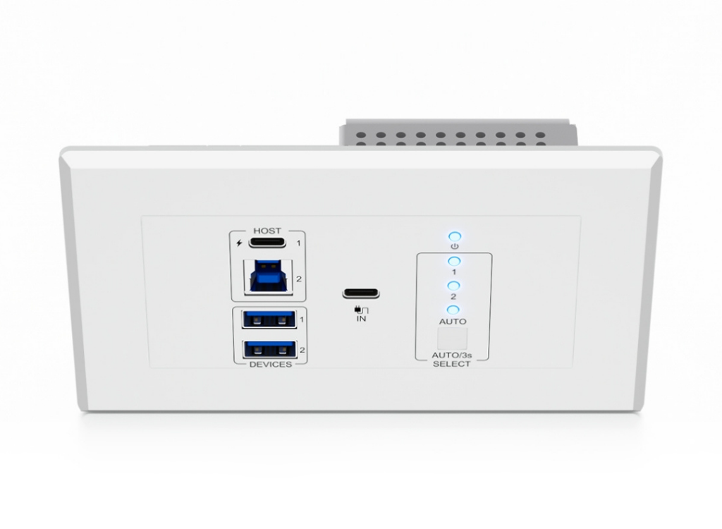 BluStream USB 3.2 Gen1 HDBaseT™ Extender EU Wall Plate - Host | UEX3H-WP-EU Wallplate BluStream