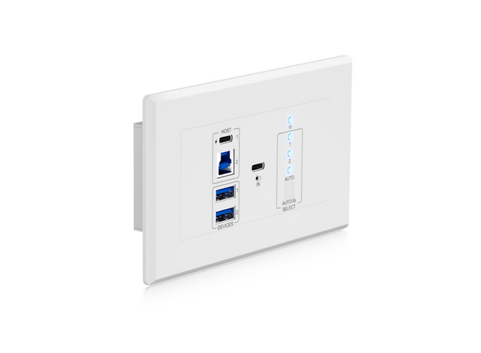 BluStream USB 3.2 Gen1 HDBaseT™ Extender EU Wall Plate - Host | UEX3H-WP-EU Wallplate BluStream
