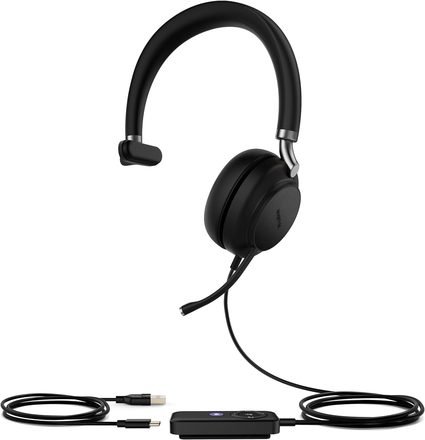 Yealink UH38MONO-TEAMS Mono Ear Teams Approved USB-A Premium Headset Headset Yealink