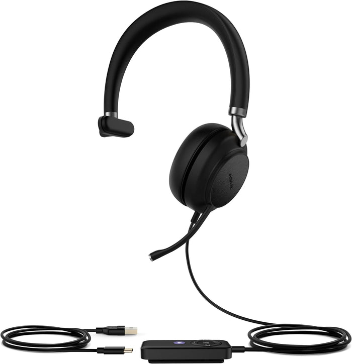 Yealink UH38MONO-TEAMS Mono Ear Teams Approved USB-A Premium Headset Headset Yealink