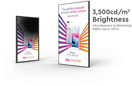 Ultra High Brightness Window Display - 3500cd/m2 Candela High Brightness Digital Signage ScreenMoove