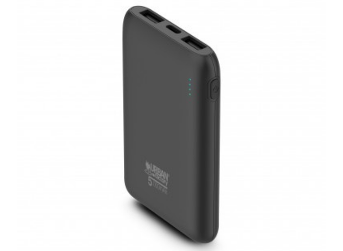 Urban Factory 5000 mAh Polymer Power Bank, Black | UPB00UF Power & Charging Urban