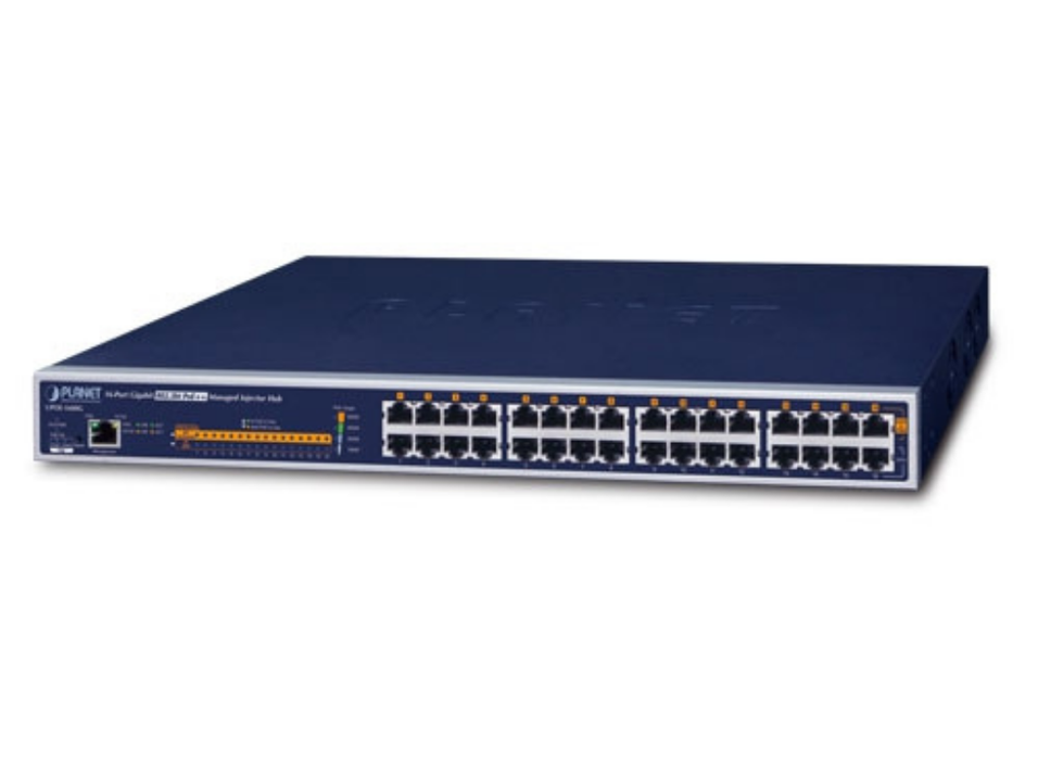 Planet 16-Port Gigabit 802.3bt PoE++ Managed Injector Hub (600 watts) | UPOE-1600G