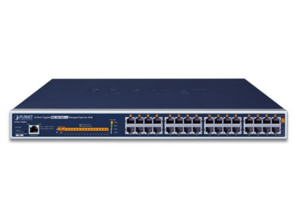 Planet 16-Port Gigabit 802.3bt PoE++ Managed Injector Hub (600 watts) | UPOE-1600G