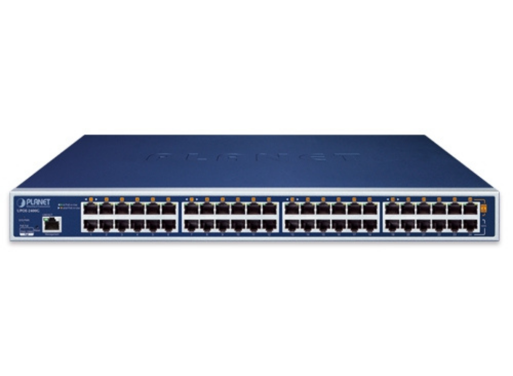 Planet 24-Port Gigabit 802.3bt PoE++ Managed Injector Hub (800 watts) | UPOE-2400G Network Switch Planet