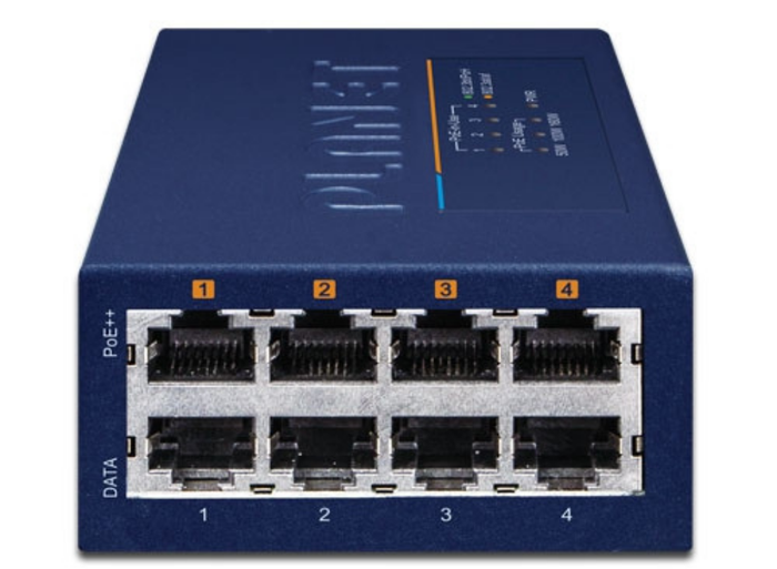 Planet 4-Port Multi-Gigabit 802.3bt PoE++ Injector Hub (160 Watts) | UPOE-400 Network Switch Planet