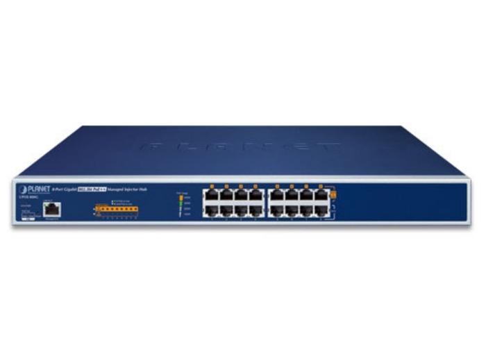 Planet 8-Port Gigabit 802.3bt PoE++ Managed Injector Hub (400 watts) | UPOE-800G Network Switch Planet