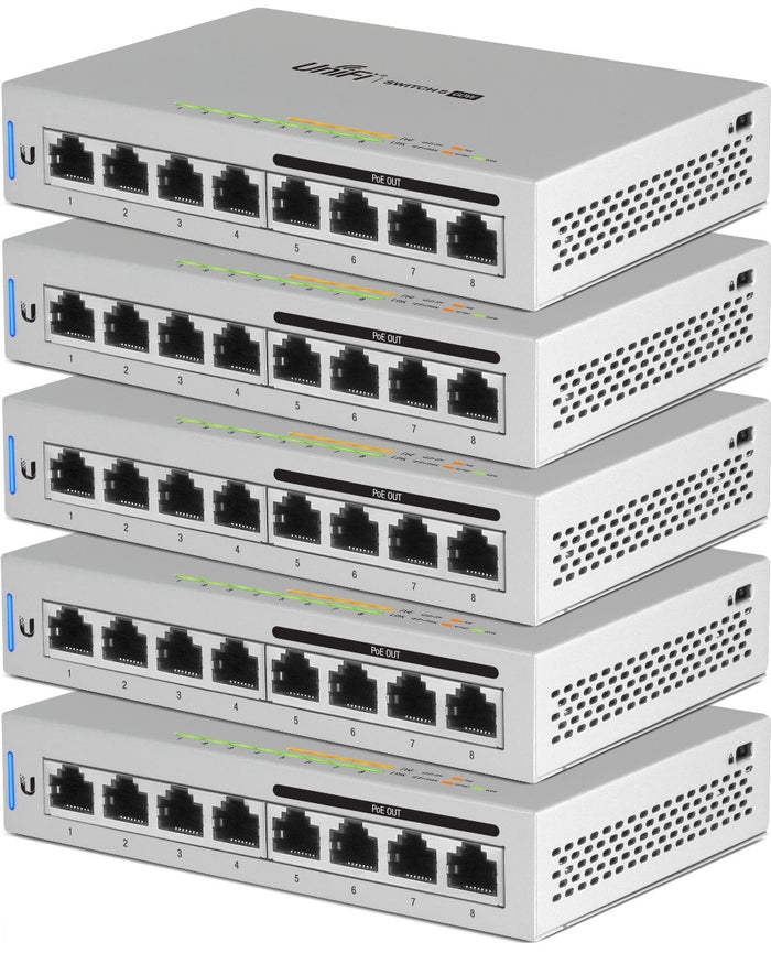 Ubiquiti Networks UniFi 5 x Switch 8 Managed Gigabit | US-8-60W-5 Network Switch Ubiquiti