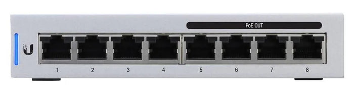 Ubiquiti UniFi 8 Port 60W PoE Managed Gigabit Network Switch - US-8-60W Network Switch Ubiquiti