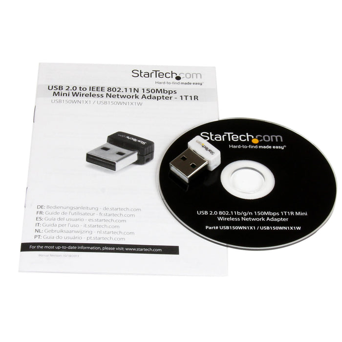 StarTech Network Card WLAN 150 Mbit/s - USB150WN1X1W Adapter / Converter Startech