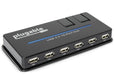 Plugable USB2-HUB10C2-EU USB Hub 10 Port - USB 2.0 with 20W Power Adapter and Two Flip-Up Ports