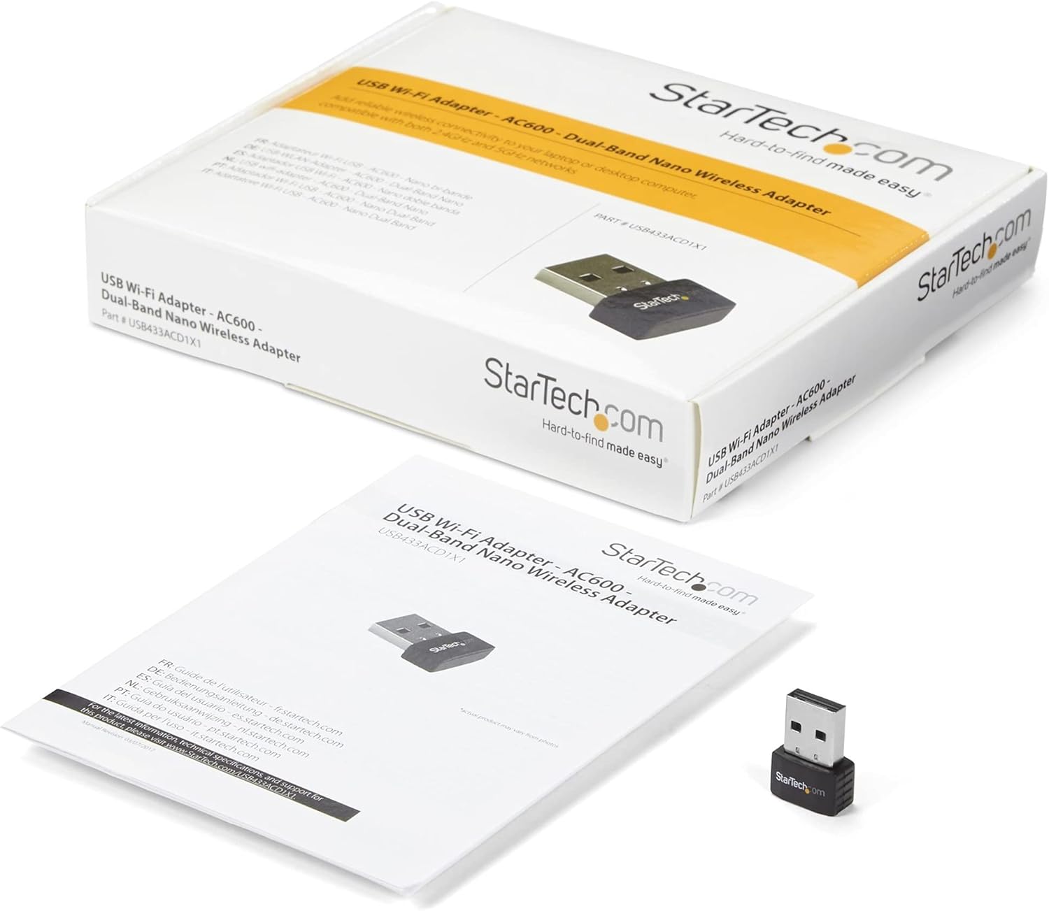 Startech AC600 Dual-Band USB Nano Wi-Fi Adapter | USB433ACD1X1 Adapter / Converter Startech