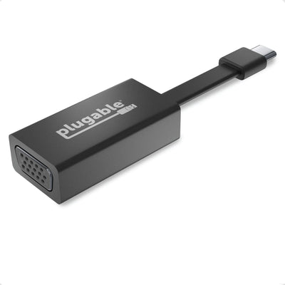 Plugable Technologies USBC-TVGA Video Cable Adapter USB Type-C VGA (D-Sub) Black Adapter Cables Plugable