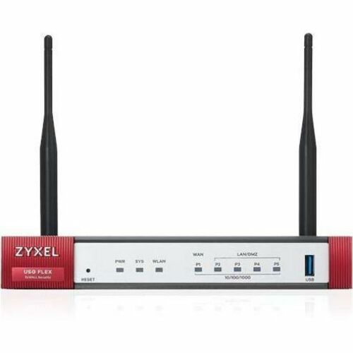 ZYXEL ZYWALL Network Security/Firewall Appliance - 5 Port - 10/100/1000Base-T - Gigabit Ethernet | USGFLEX100AX-EU0101F Network Firewall Zyxel