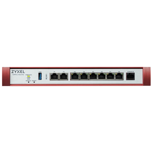 ZYXEL ZYWALL Network Security/Firewall Appliance - 8 Port - 2.5GBase-T - 2.5 Gigabit Ethernet | USGFLEX200H-EU0101F Network Firewall Zyxel
